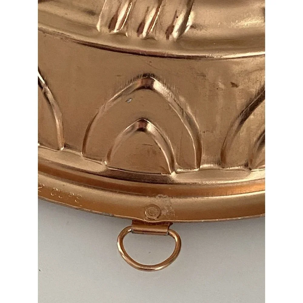 Vintage Mid Century Mirro USA 3 1/2 Cup Gelatin Mold Copper Rose Gold Tone EUC‎